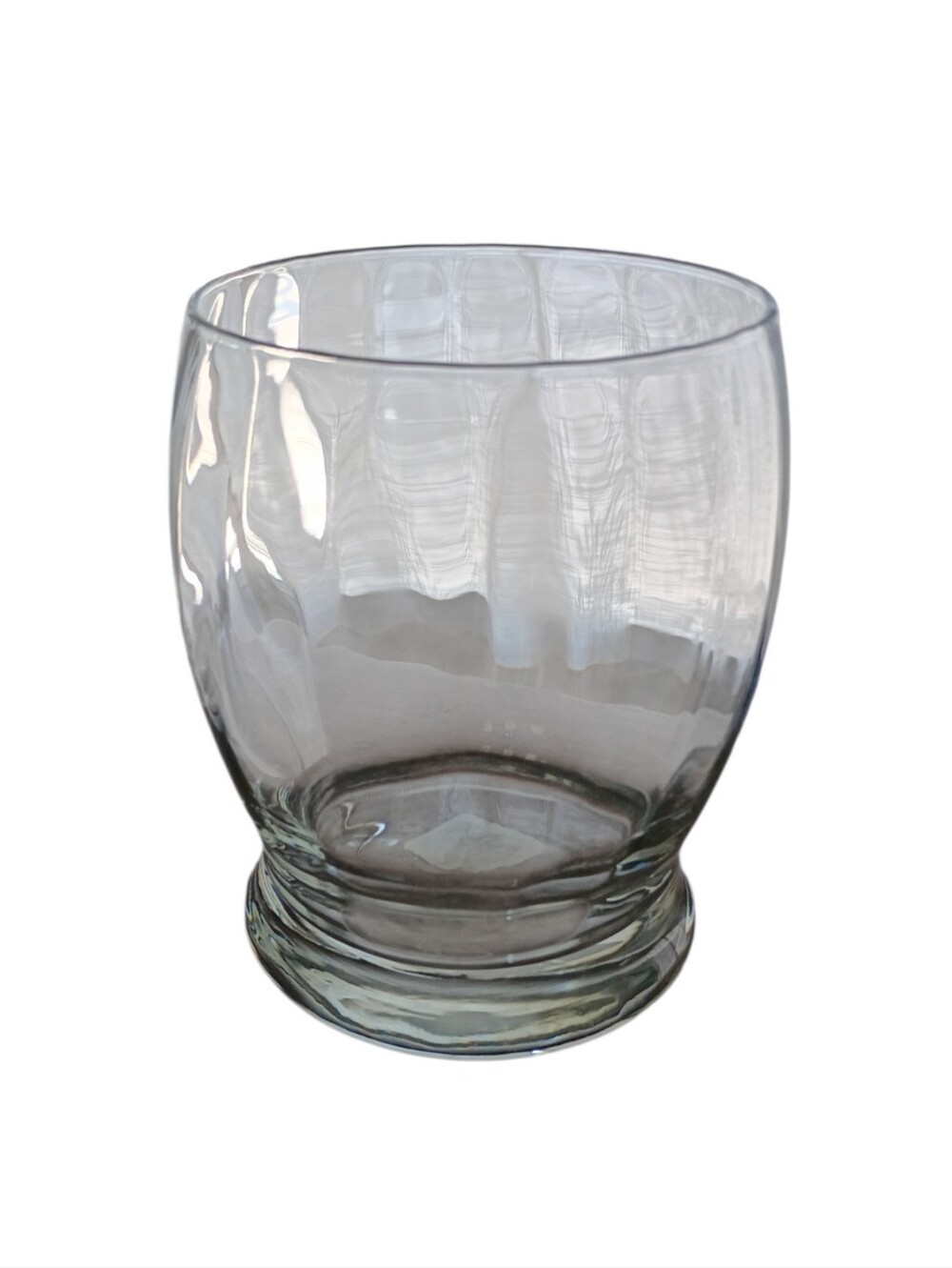 Vintage Libbey Clear Glass "Whiskey Style" Barrel Vase
